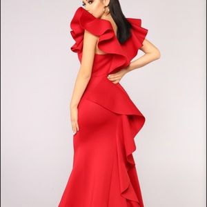 Red Fashion Nova Long Dress